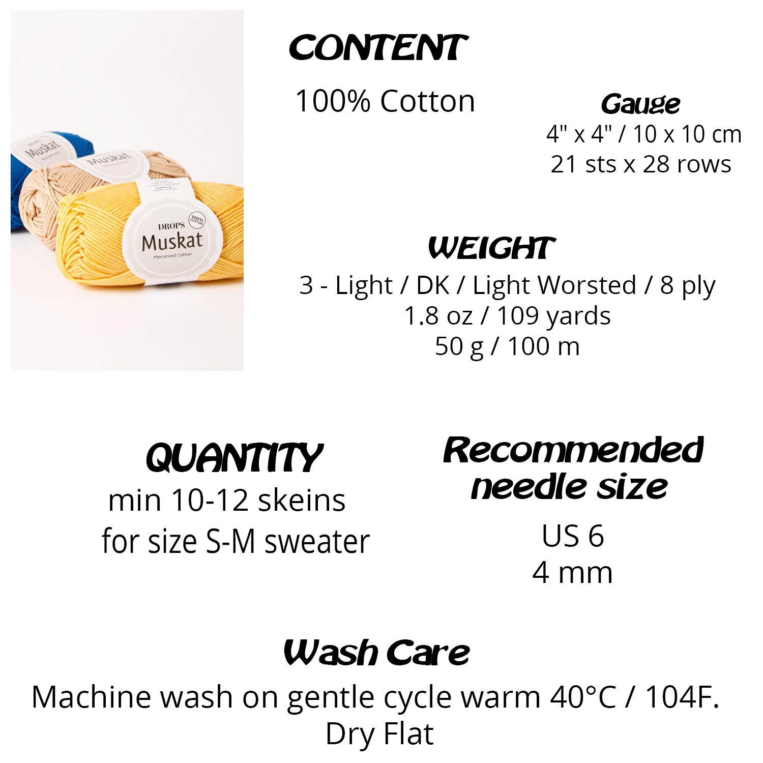 Amazon.com: 100% Cotton Yarn for Knitting and Crocheting, 3 or