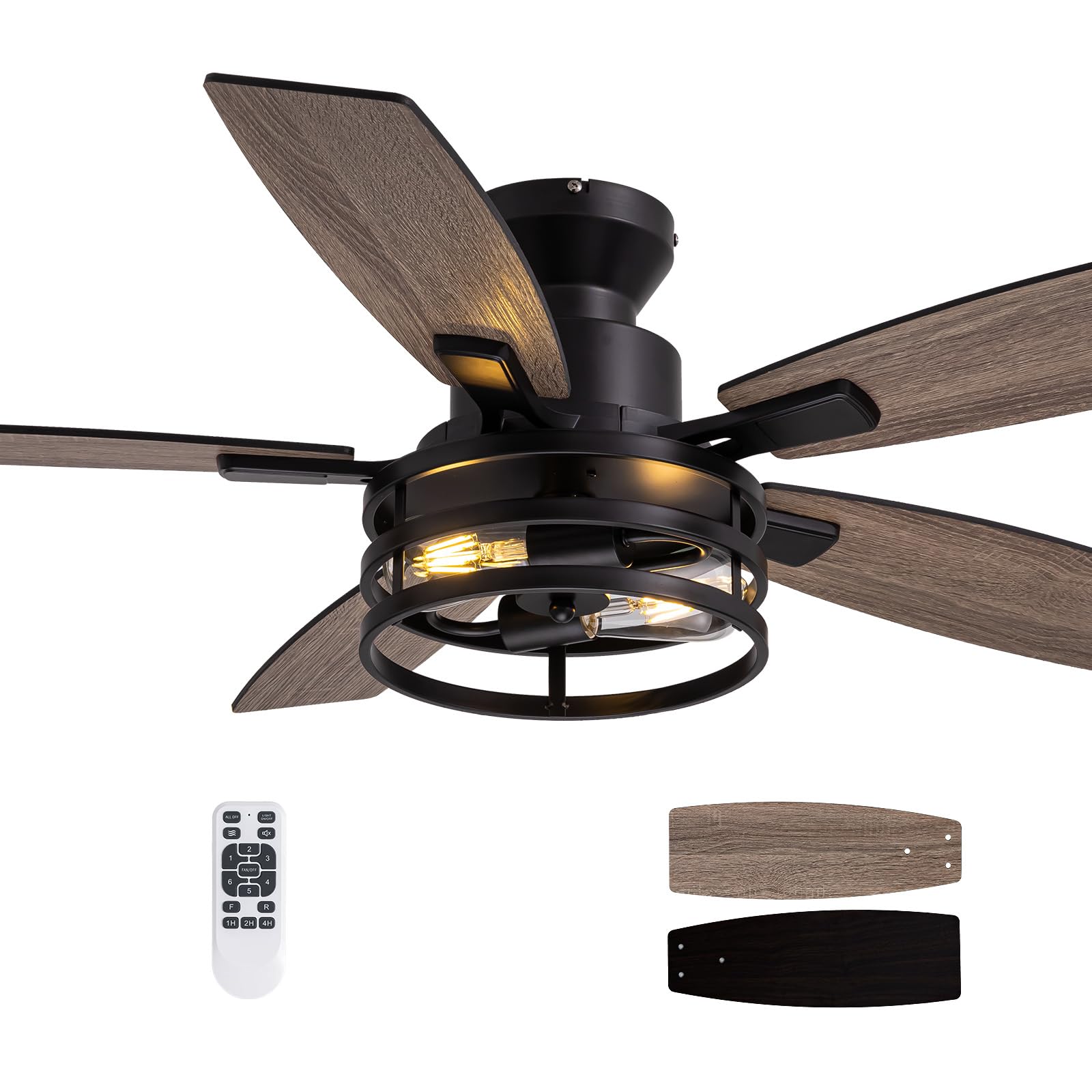 Amazon.com: Tinkoso 46 Inch Ceiling Fans with Lights and Remote