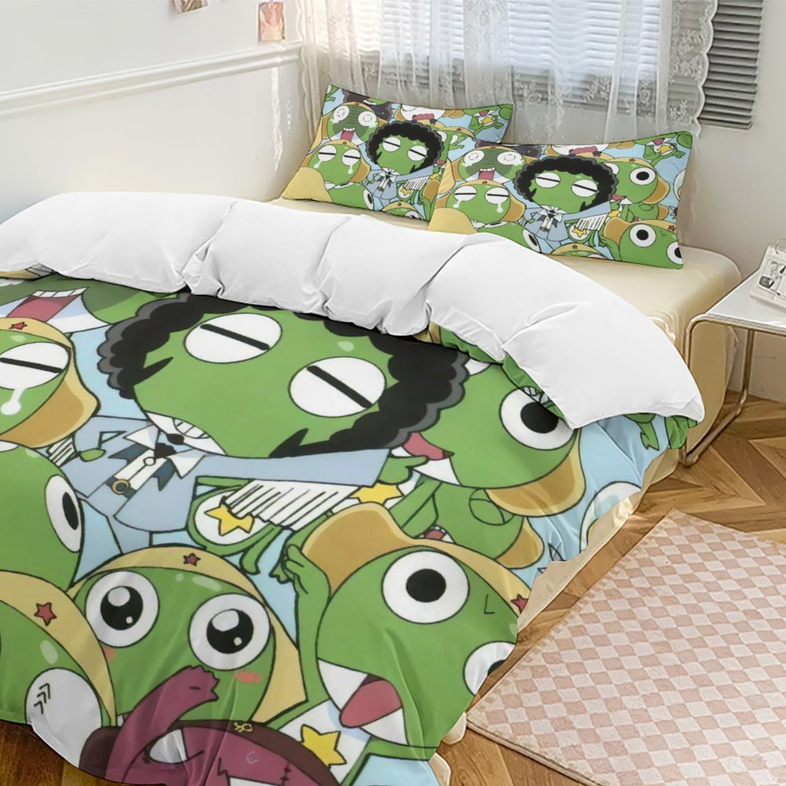 Amazon｜ケロロ軍曹 ベッド3点セット 布団カバー シングル 3点セット