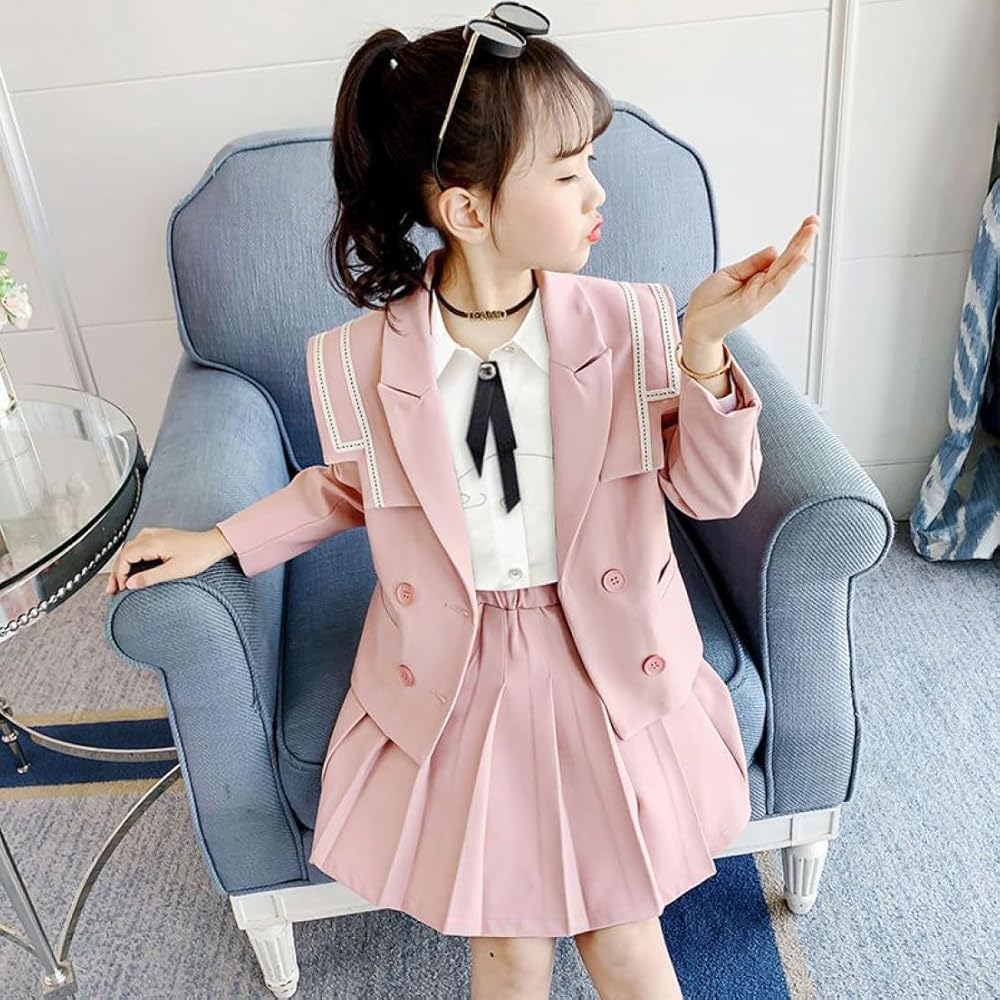 Amazon.co.jp: [YJSO] 3点セット 卒業式 ピンク スーツ 入学式 女の子