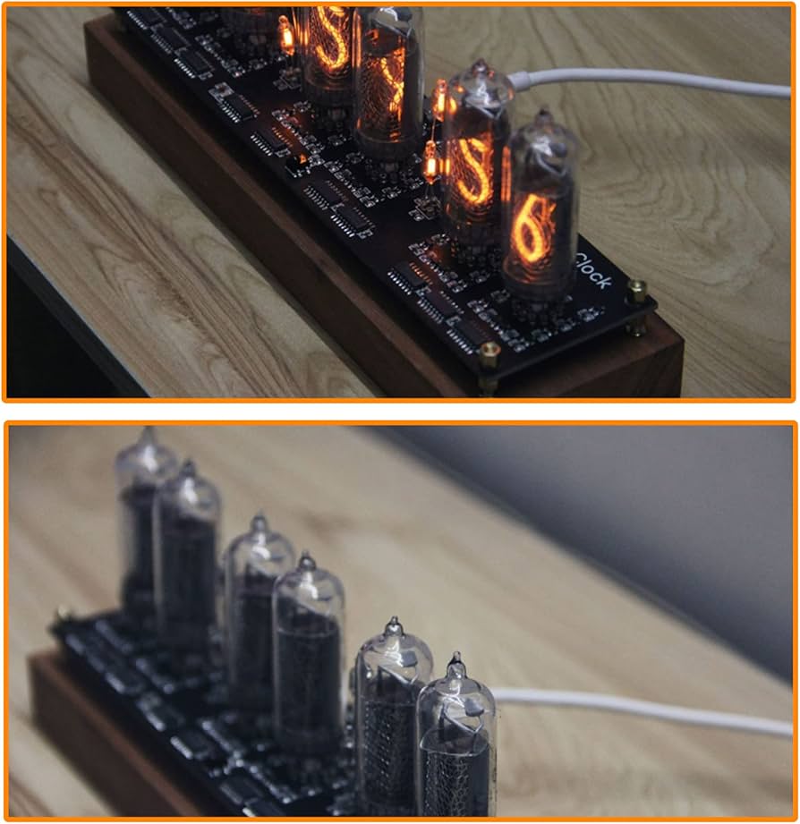 Amazon.co.jp: ニキシー管時計、IN-14手作りニキシー管時計、電源オフ