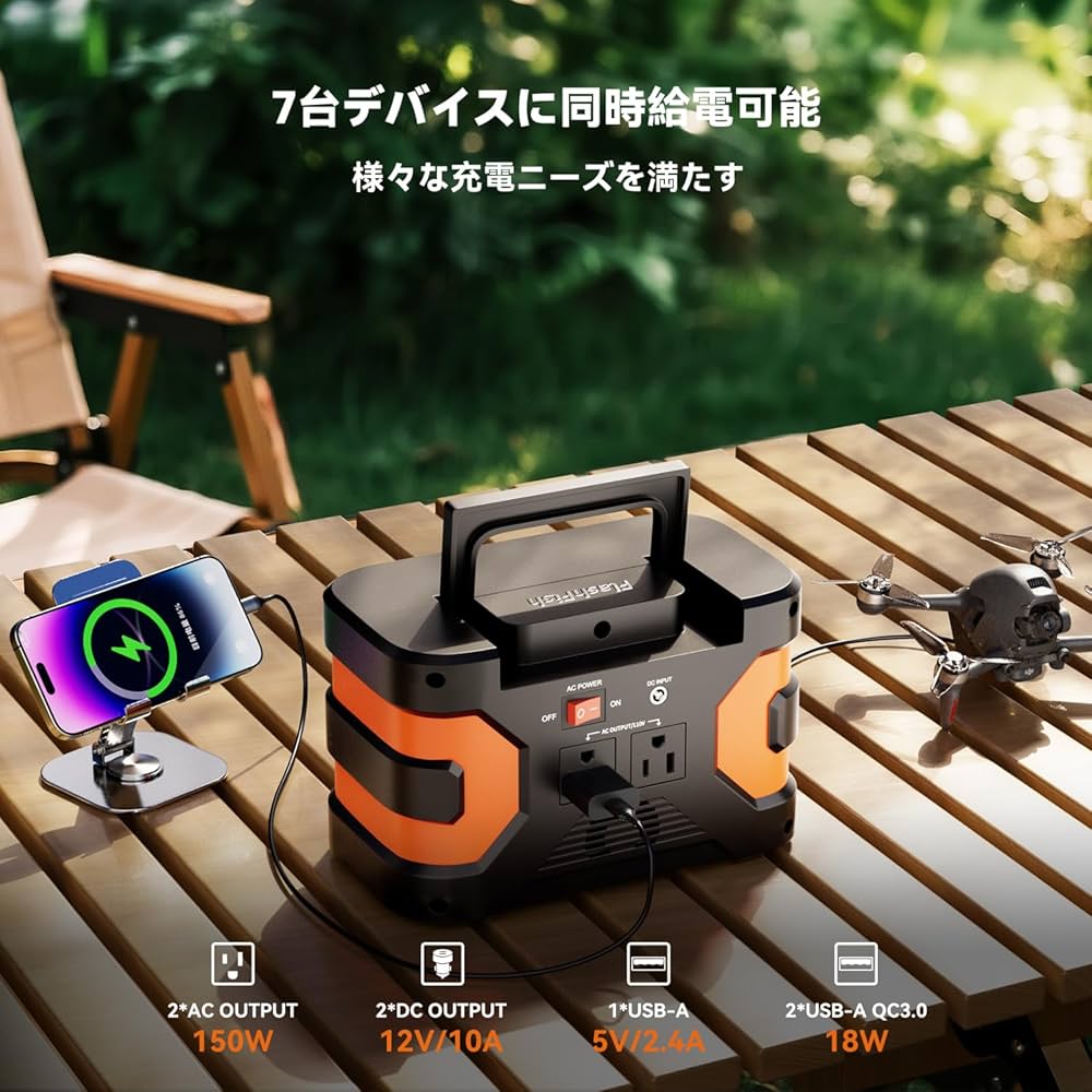 Amazon.co.jp: FlashFish ポータブル電源 大容量 家庭用蓄電池