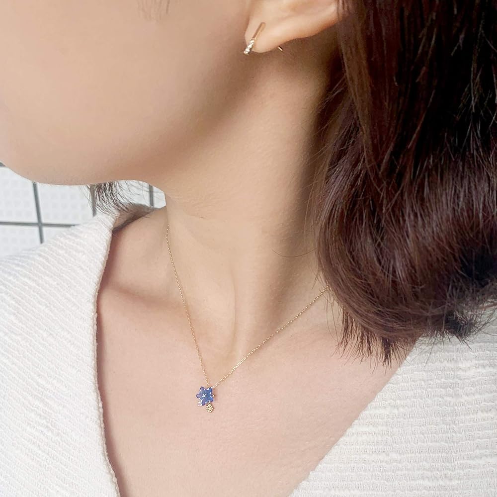 Amazon | 【TAKE-UP】[ 誕生花ジュエリー] 9月リンドウネックレス