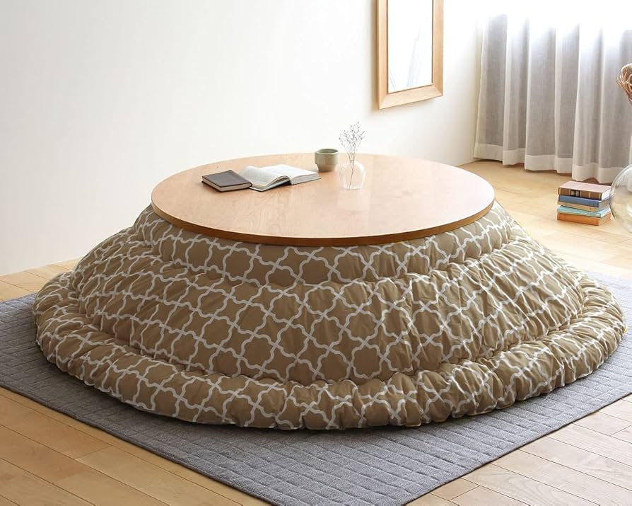 Amazon | 家具の里 こたつ布団 モロッカン柄 (日本製) 円形 (φ245cm