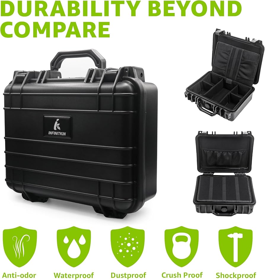 Amazon.com: INFINITKIN XL Smell Proof Box | Lockable Smell Proof