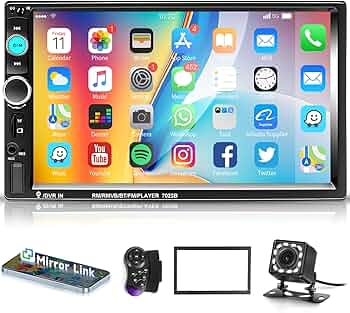 Amazon.co.jp: 2 DinカーステレオBluetooth 車のステレオ 7 インチの