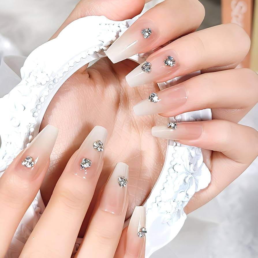 Amazon | Liberte555 ネイルチップ バレリーナ 3d 韓国 可愛い