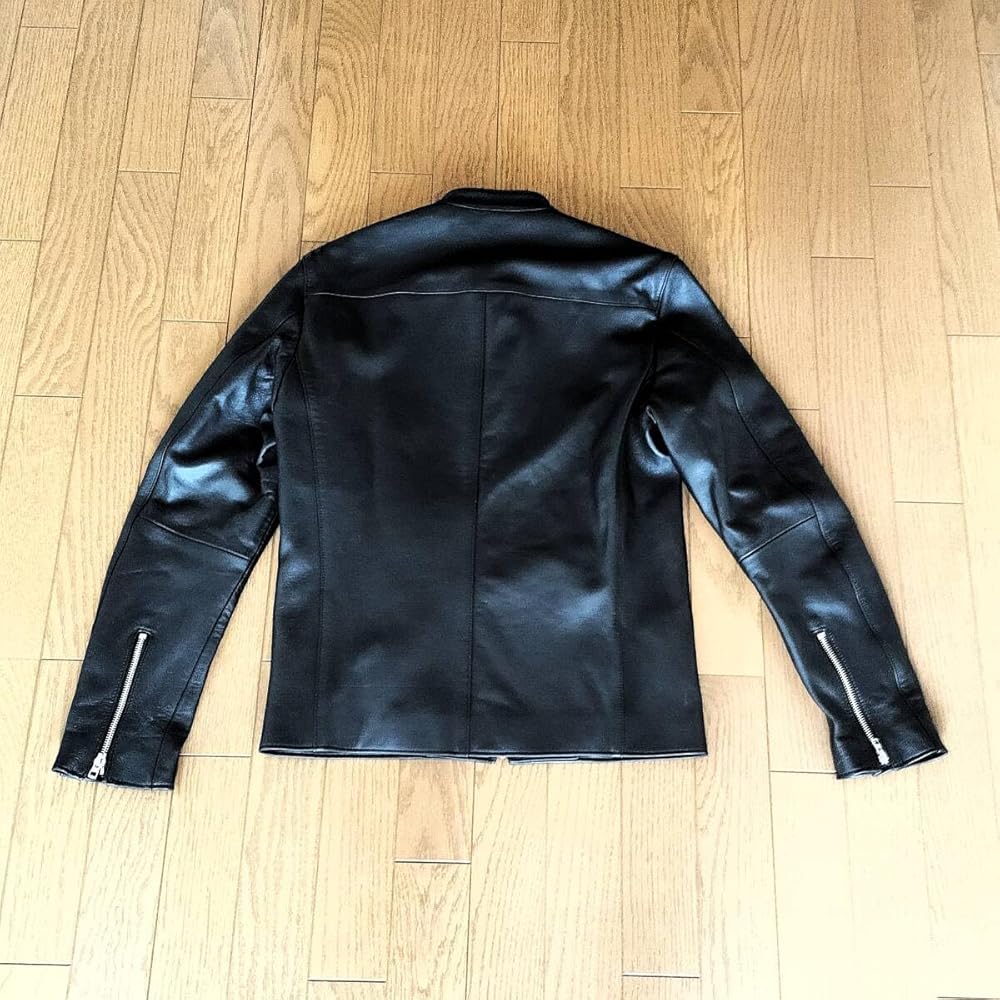 Amazon.co.jp: LIDnM リドム レザー シングルライダース ジャケット L