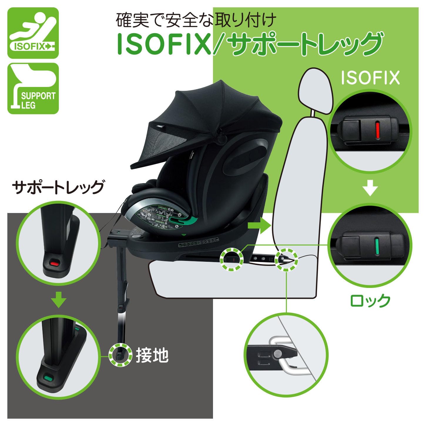 Amazon | TOM'S ターンロング R129 リクライニング ISOFIX 新生児〜11
