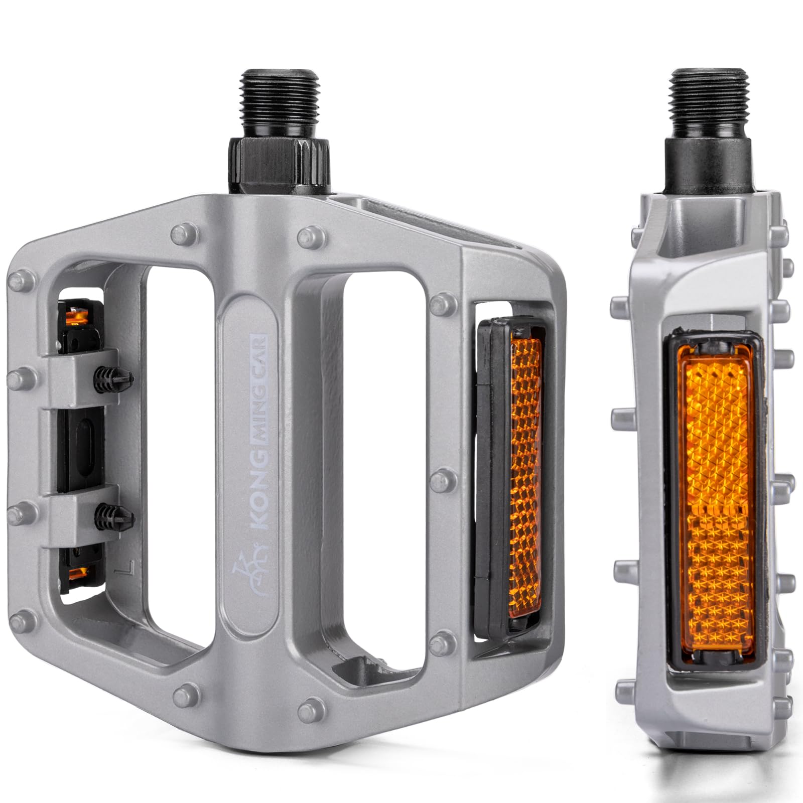 Amazon | 自転車 ペダル フラットペダル リフレクター付き 9/16インチ