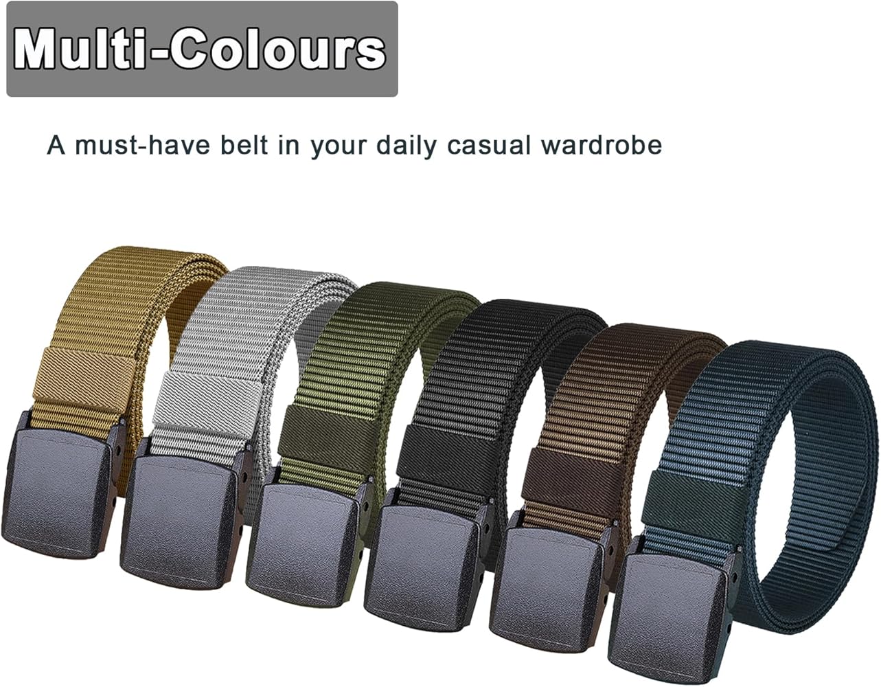 HOANAN 2 Pack Military Nylon Belt, 1.25