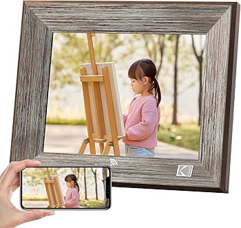 Amazon | KODAK WiFi デジタルフォトフレーム 8インチ 木製 IPS