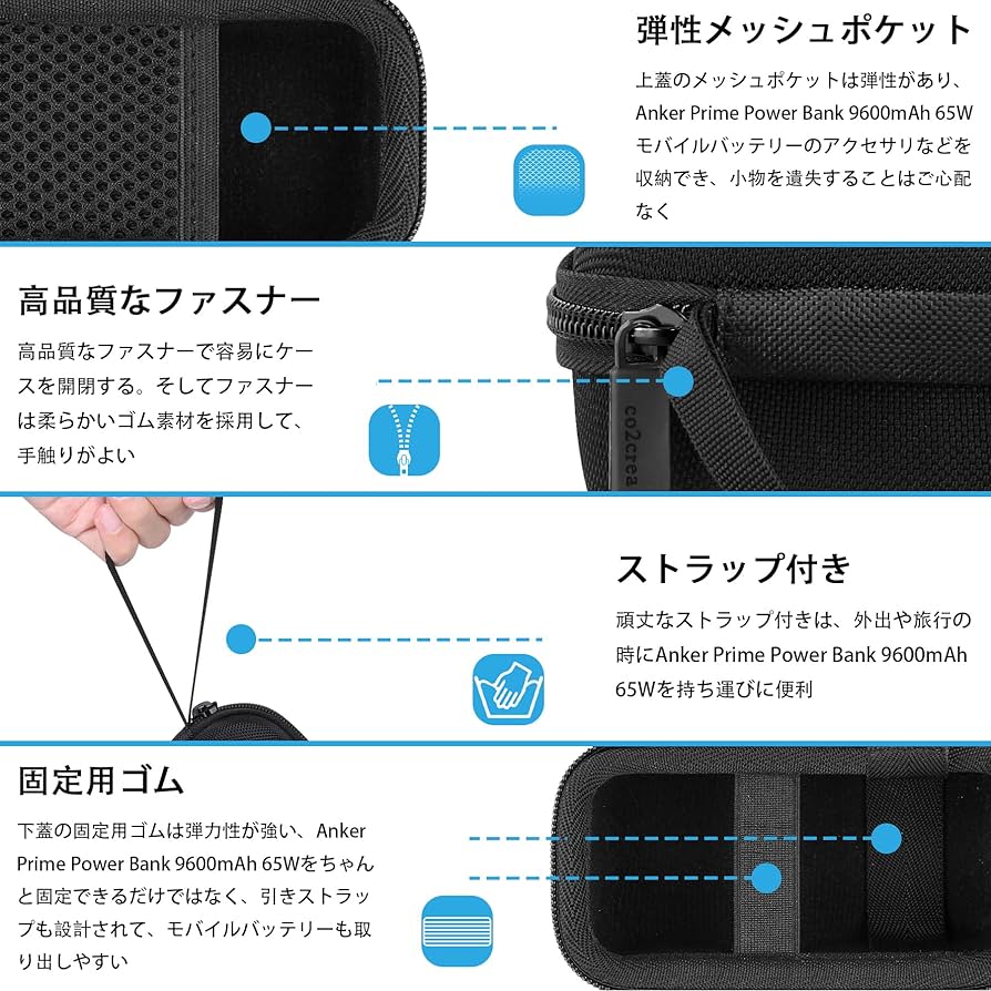 Amazon | （ケースのみ）Anker Prime Power Bank (9600mAh, 65W