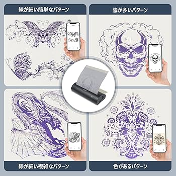 Amazon.co.jp: VLOXOタトゥー下絵転写用 持ち運びポータブル コピー