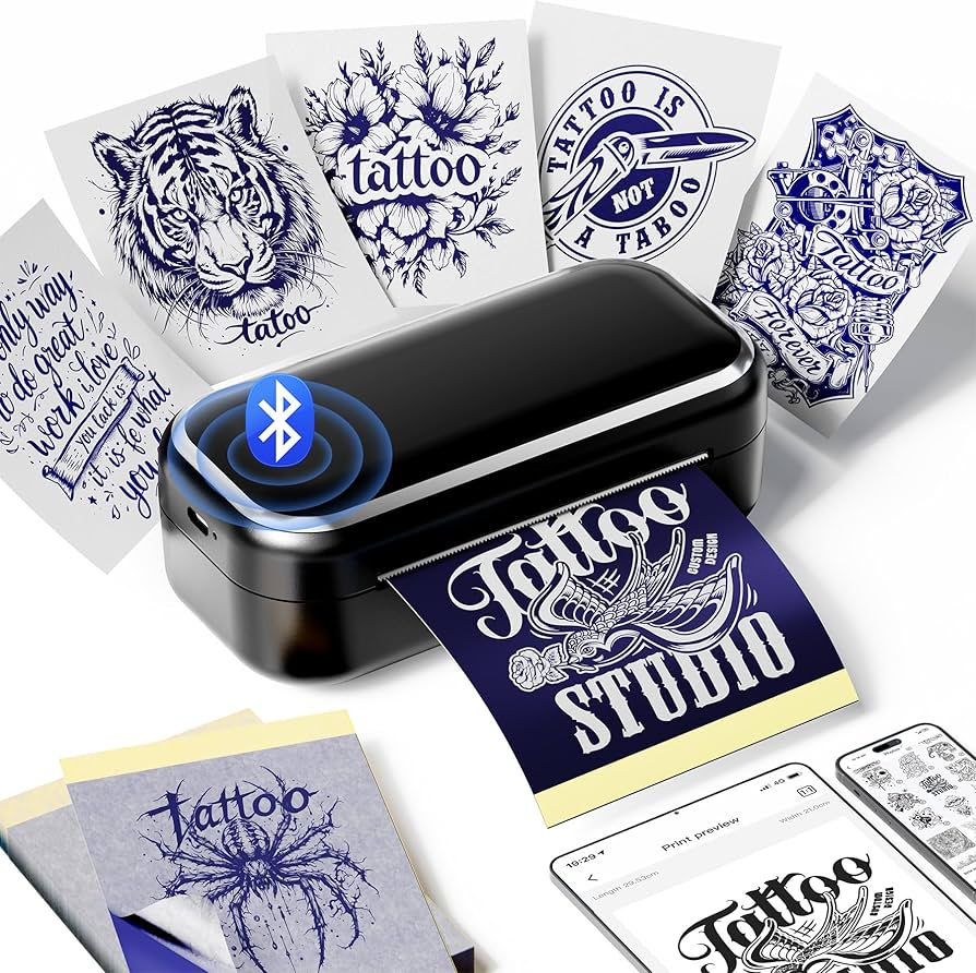 Amazon.com: Ponek Tattoo Stencil Printer, Mini Thermal Tattoo