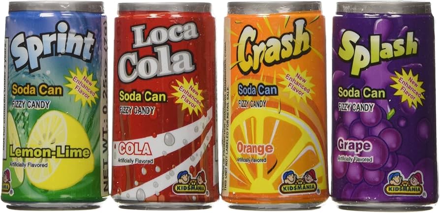 Amazon.com : Kidsmania Soda Can Fizz Candy Variety Pack: Sprint