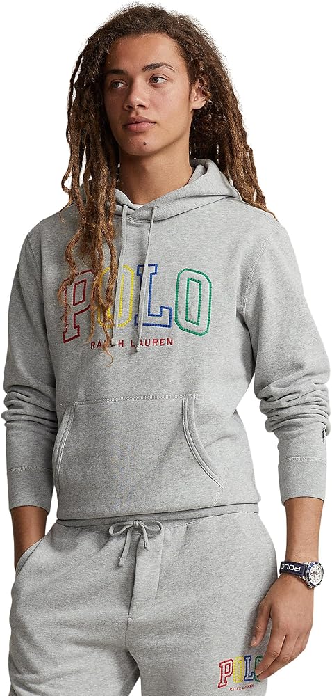 POLO RALPH LAUREN Mens The RL Fleece Logo Hoodie Andover Heather