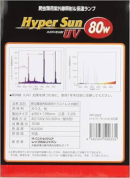 Amazon | ビバリア ハイパーサンUV 80W バスキングライト