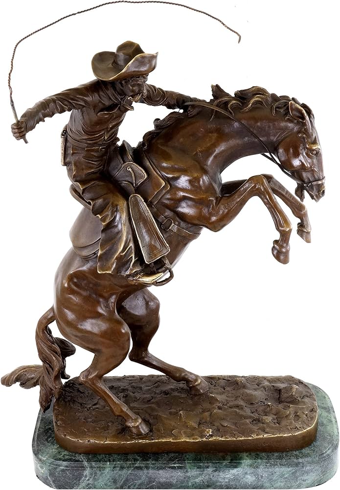 Amazon.co.jp: Kunst & Ambiente - ブロンコバスター - ブロンズ彫刻
