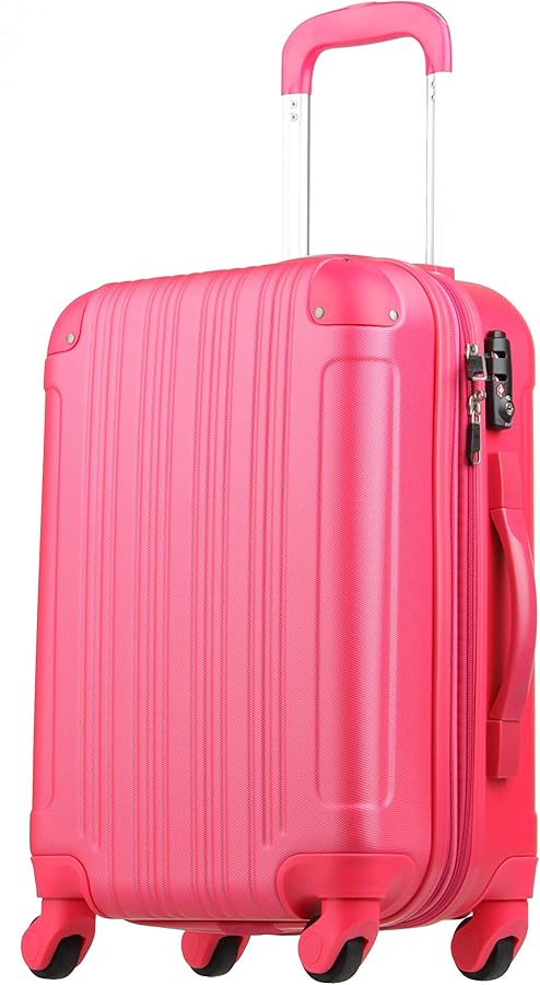 Amazon | 拡張ジッパースーツケース TSAロック 47リットル マゼンタ