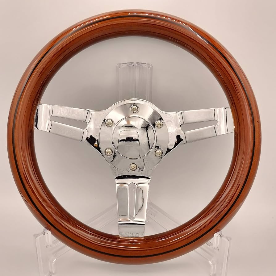 Amazon | 290mm 小径ステアリングホイール ウッド 29パイ 29Φ 旧車