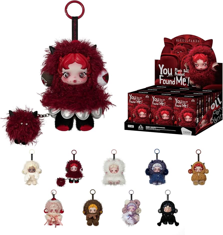 Amazon.com: POP MART SKULLPANDA You Found Me! Series Plush Doll