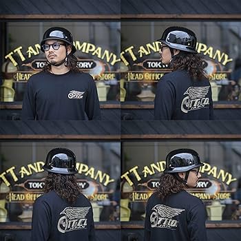 Amazon.co.jp: TT&CO. バイク ヘルメット ハーフ USAジャーマン