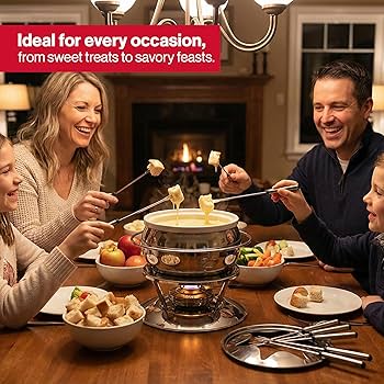 Amazon.com: Swissmar Zuri 11-Piece Stainless Steel 3-in-1 Fondue