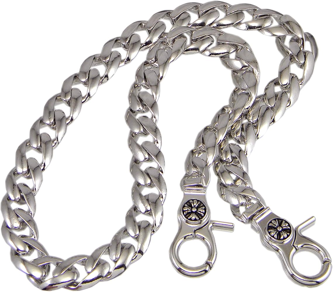 Amazon | ウォレットチェーン シルバー喜平 重厚ファンシーリンク