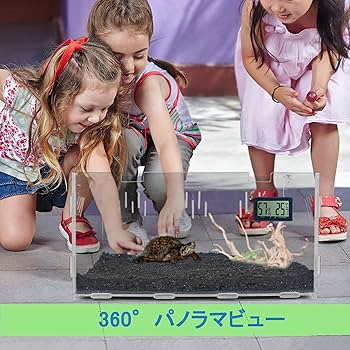 Amazon | Ghims 爬虫類 ケージ 飼育ケース 温度湿度計付き 昆虫飼 透明