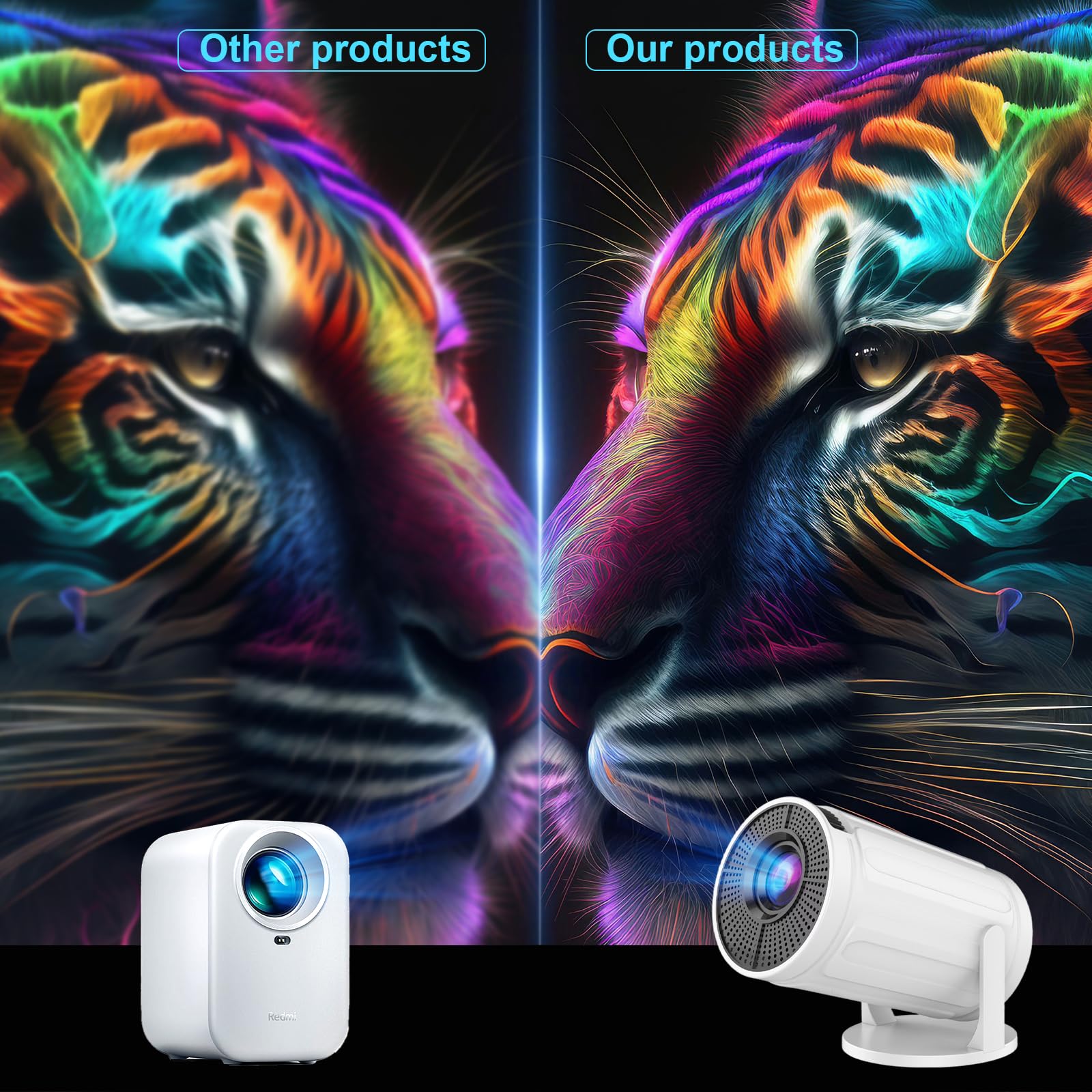 Amazon.co.jp: XBJ WIFI付きミニプロジェクター、4Kサポートポータブル