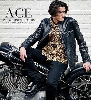 Amazon.co.jp: RIDEZ 本革 レザージャケット バイク 革ジャン