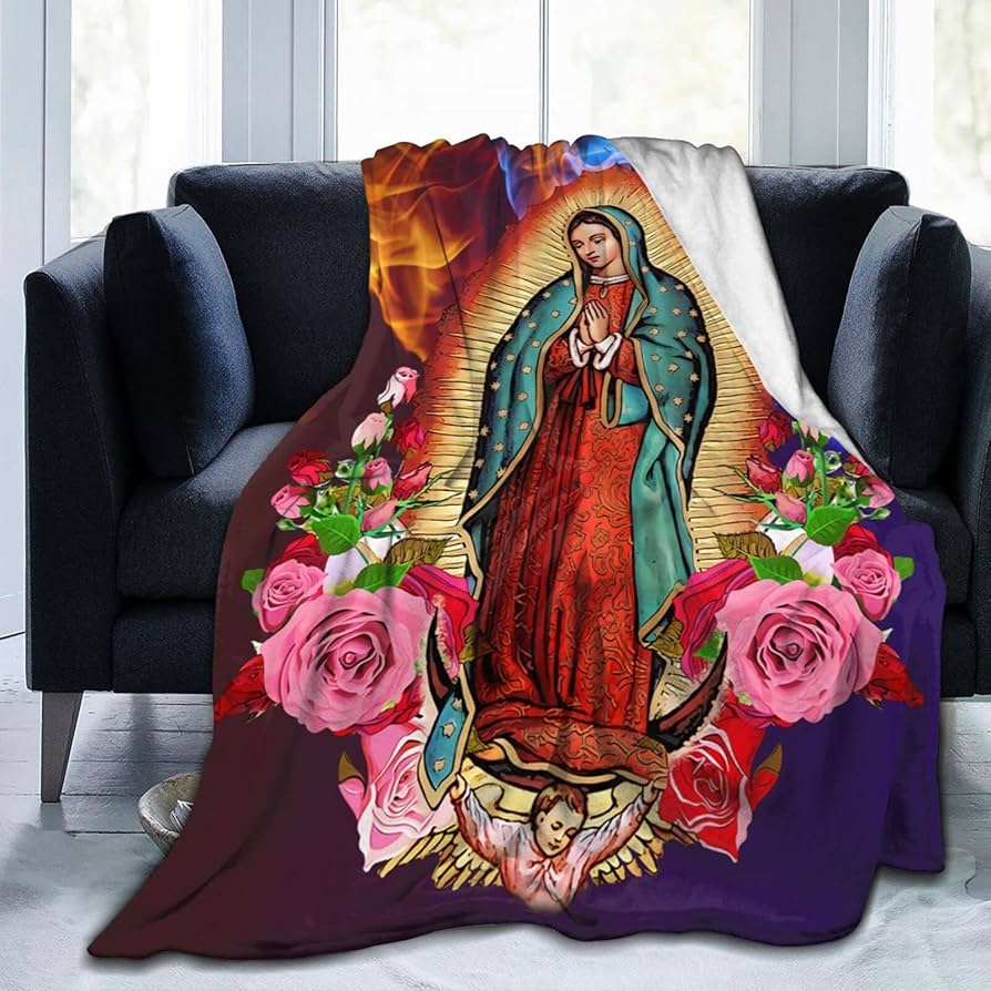 Amazon.com: Our Lady of Guadalupe Virgin Mary Throw Blanket