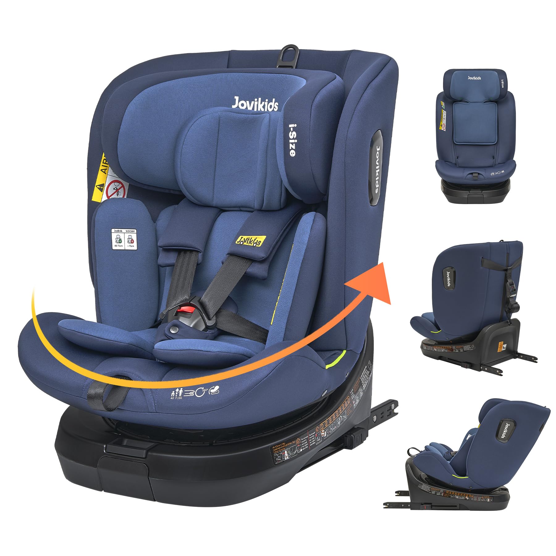 Amazon | Jovikids チャイルドシート ISOFIX、 0か月~12歳頃 360°回転