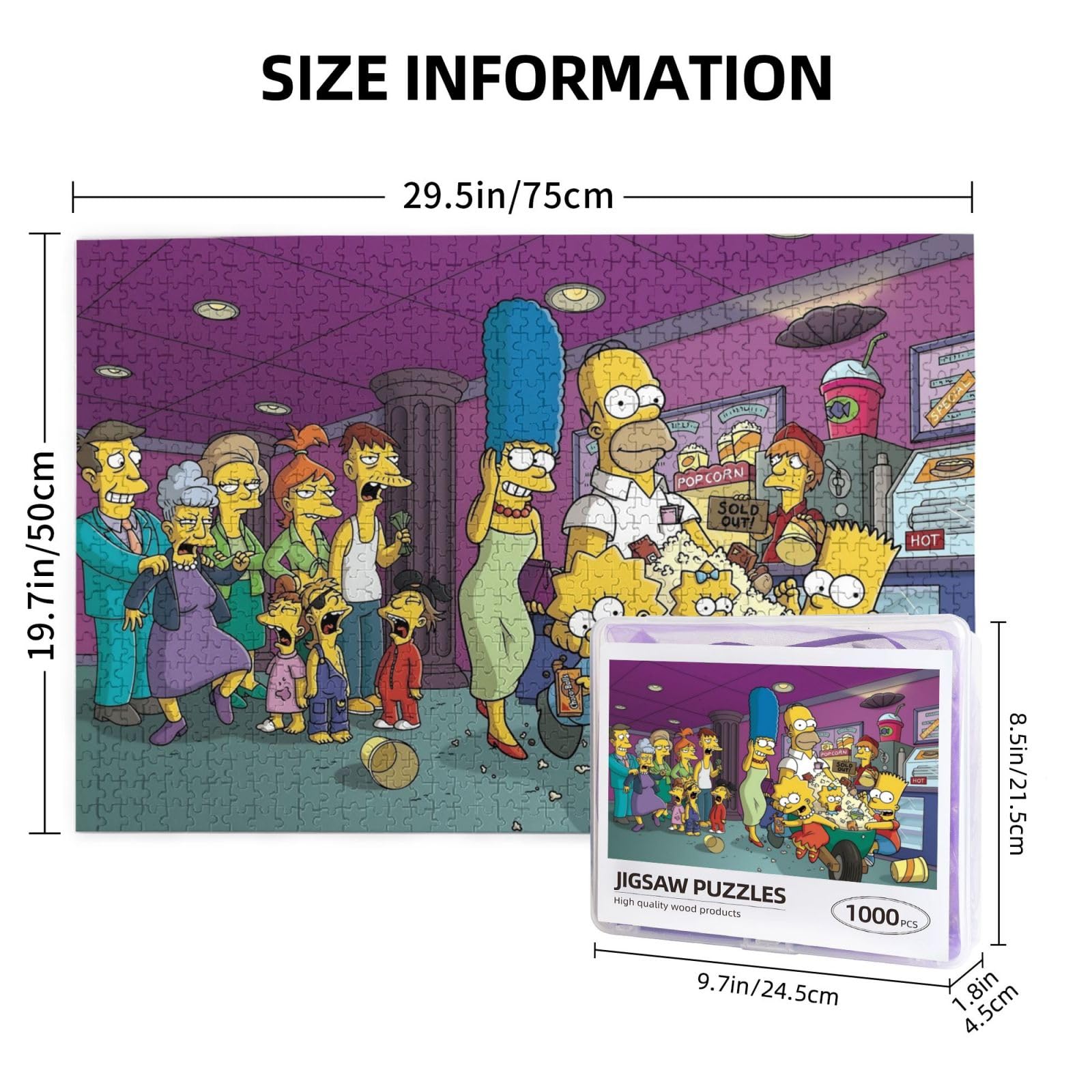 Amazon.co.jp: 1000ピース ジグソーパズル ザ・シンプソンズ 木製