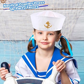 Amazon.com: SGBETTER 8 Pack Adult Captain Hats White Sailor Hat