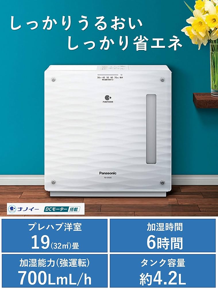 Amazon.co.jp: パナソニック 加湿機 気化式 ナノイー搭載 ~19畳