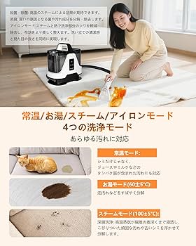 Amazon.co.jp: 【100℃蒸気噴射×19000Pa吸引力】 スチーム式カーペット