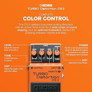 Amazon.com: Boss DS-2 Turbo Distortion Pedal with Remote Jack