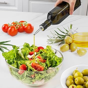 Amazon.com: Zulay Kitchen Olive Oil Dispenser Bottle – 17oz Glass