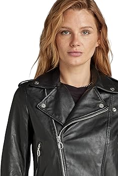 Amazon.com: G-STAR RAW Women's Leather Biker, Black (Dk Black
