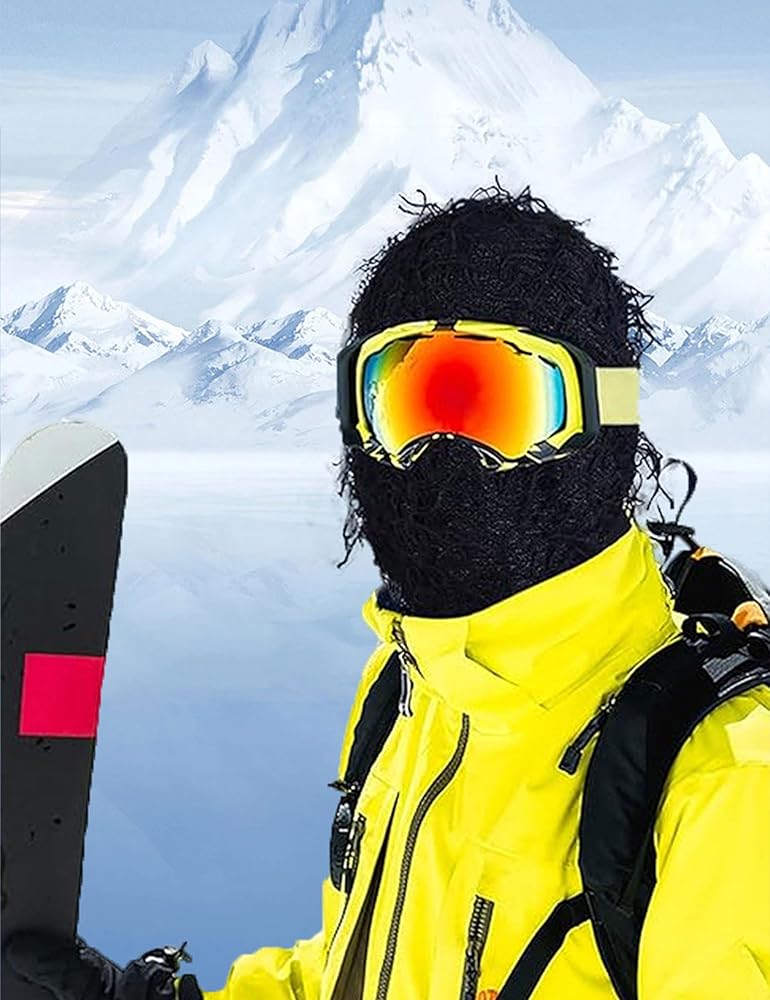 Balaclava Distressed Fuzzy Ski Mask Y2k Beanie Full Face Knitted