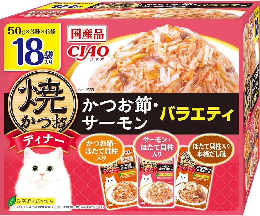 Amazon.co.jp: チャオ (CIAO) 焼かつおディナー かつお節・サーモン