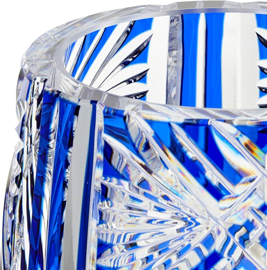 Amazon.co.jp: カガミクリスタル(Kagami) 花瓶 青 高さ210mm 江戸切子