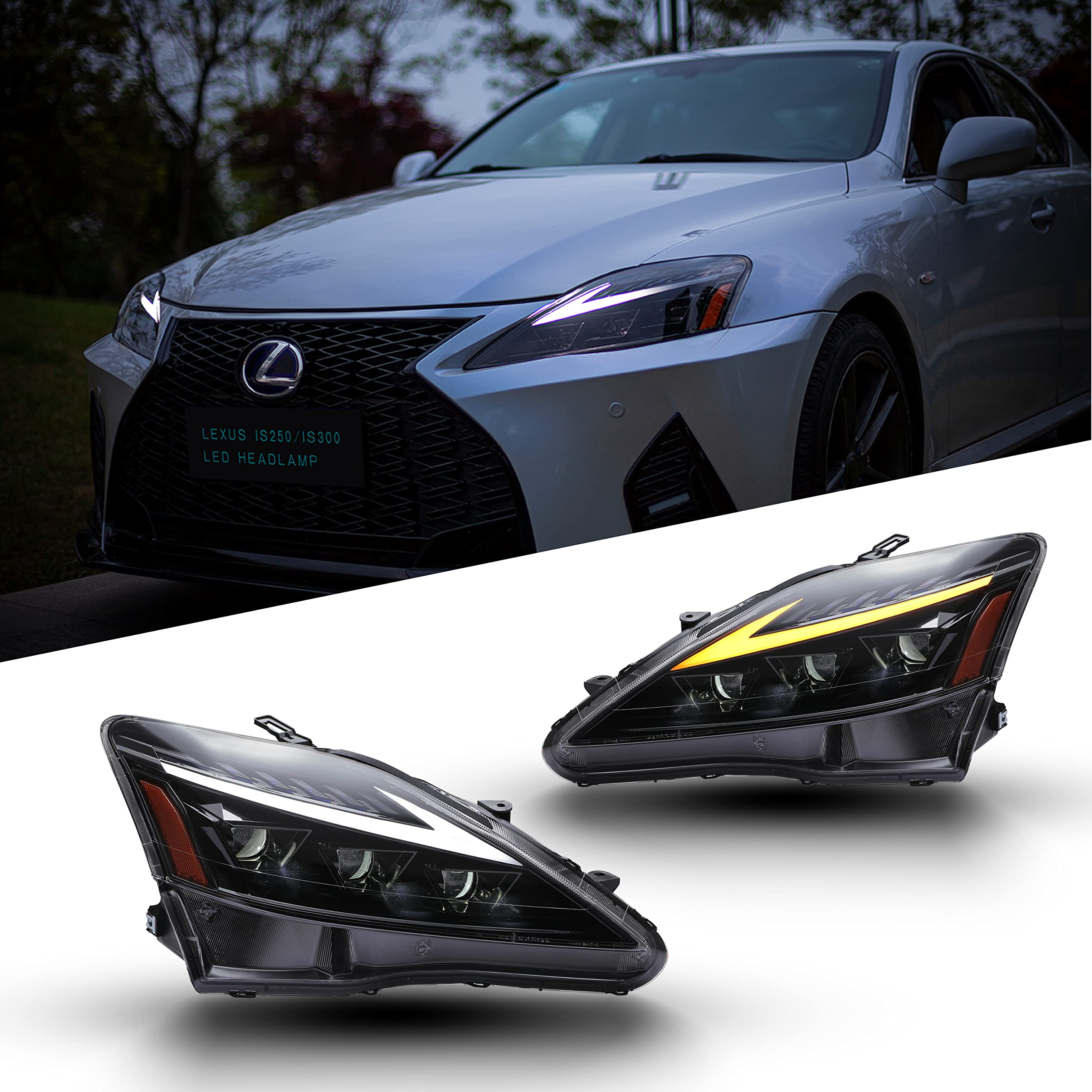 Amazon | レクサス IS ヘッドライト IS 2代目 IS250 IS350 ISF 前期