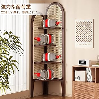 Amazon｜YHXSMAOY コーナーシェルフ 飾り棚 コーナーラック4段