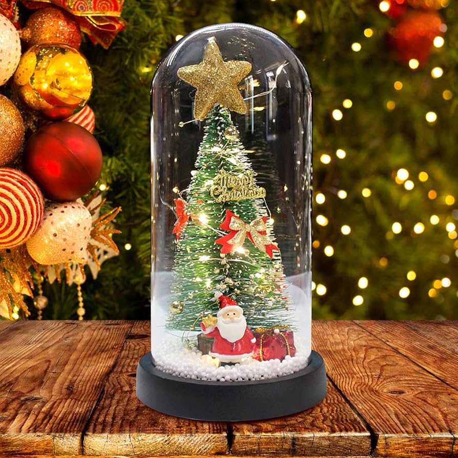 Amazon.co.jp: FIDEMM クリスマススノードーム ミニクリスマスツリー