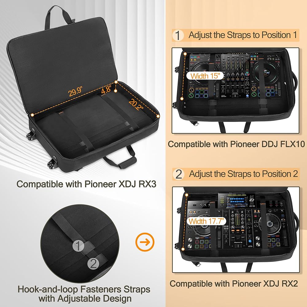 Amazon.com: Rexmica DJ Controller Bag Backpack with Wheels