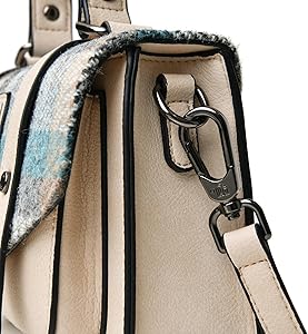 Amazon.com: Snow Paw Harris Tweed Mini Satchel, Islander Tartan