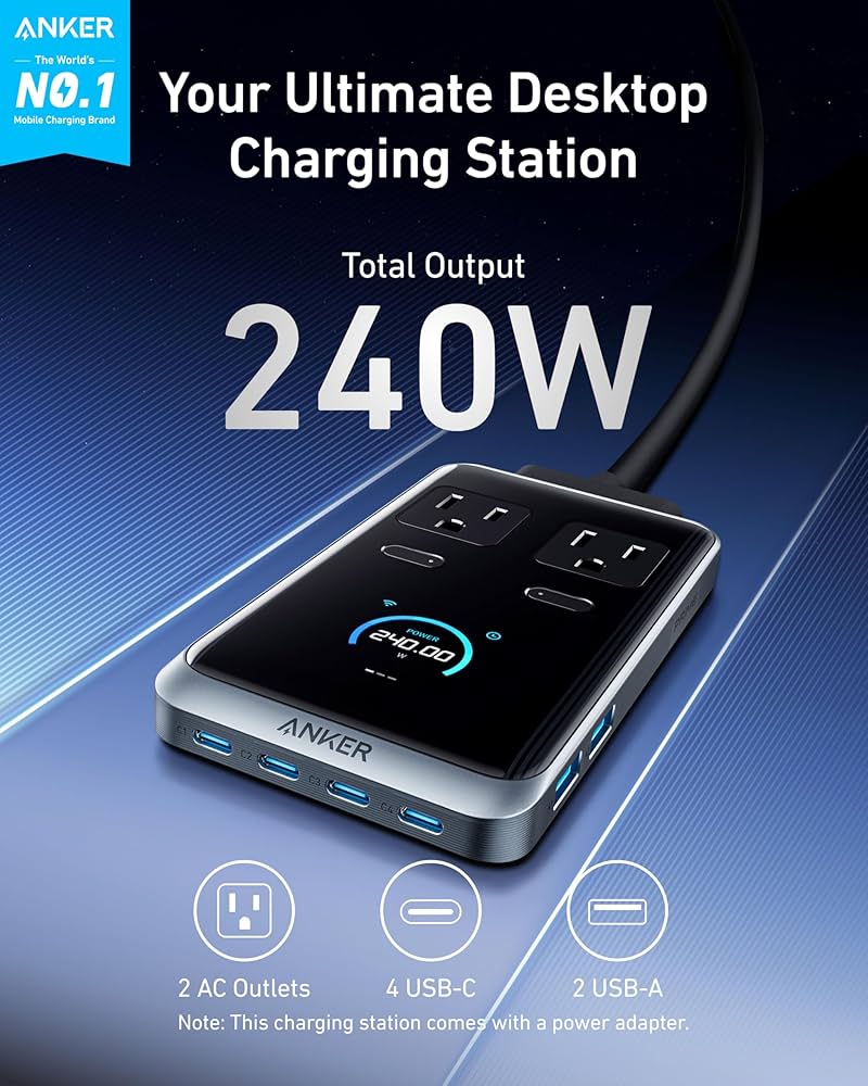 Amazon.com: Anker Prime Charging Station, 240W 8-in-1 Power Strip